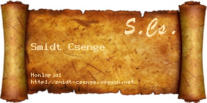 Smidt Csenge névjegykártya